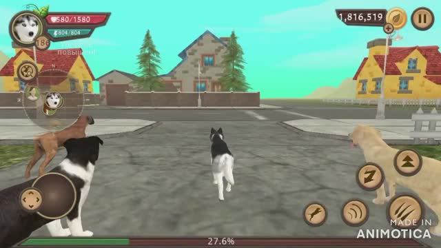 Симулятор Собаки Онлайн Dog simulator ИМБА, используем препятствия и семью чтобы победить смотреть онлайн