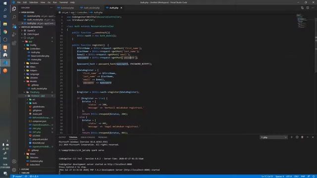 JSON Web Token (JWT) Authentication menggunakan Framework CodeIgniter 4 смотреть онлайн