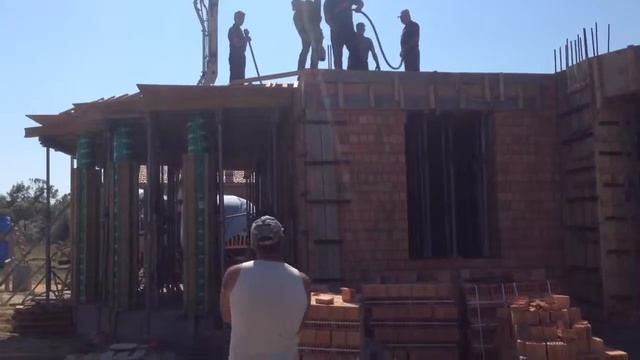 Заливка колонн и перекрытия второго этажа смотреть онлайн