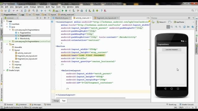 Android Studio Tutorial - 69 - Fragment Example смотреть онлайн