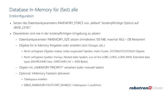 In-Memory für (fast) alle: Oracle Datenbank In-Memory Base by Jörg Sobottka, Robotron смотреть онлайн