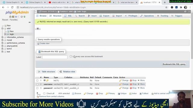 Create Database in mysql || How to create DB using phpmyadmin on Xampp in Hindi смотреть онлайн