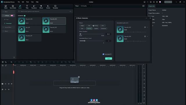 How to AI Make Audio for You using Filmora13 - AI Music Tool смотреть онлайн