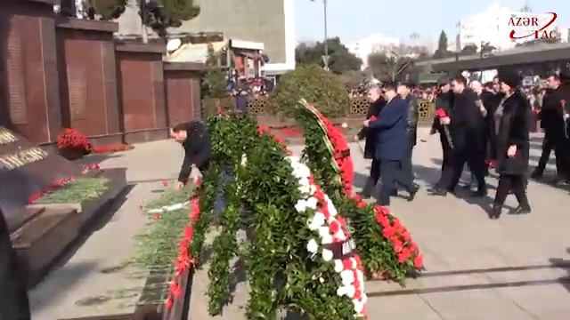 Светлая память наших шехидов почтена на станции метро «20 Января» и на площади 20 Января смотреть онлайн