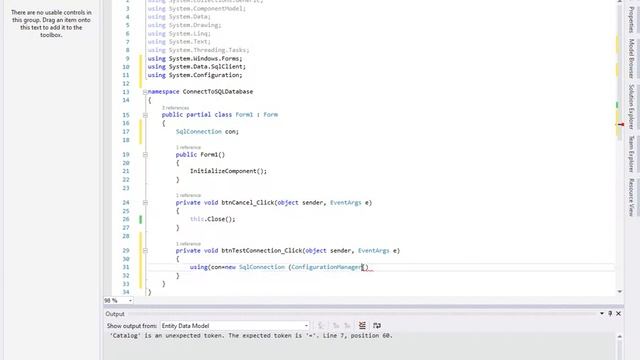 Connect C# Application to the SQL Database смотреть онлайн