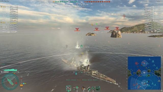 #WorldofWarships#Стрим качаем крейсер Emerald смотреть онлайн