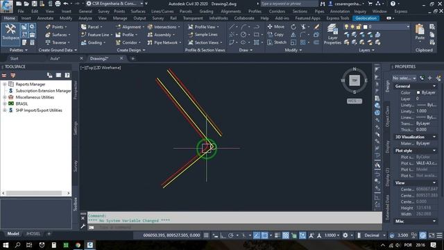 Copiar e colar objeto mantendo as mesmas coordenadas no AutoCAD Civil 3D 2020 смотреть онлайн