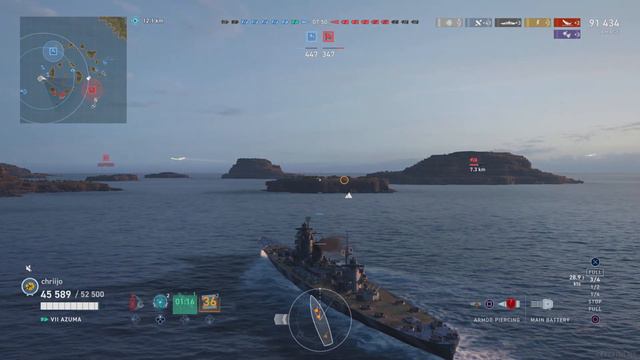 World of Warships: Legends Azuma Kraken смотреть онлайн