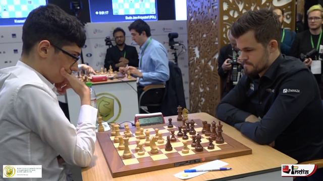 Alireza Firouzja vs Magnus Carlsen | World Blitz 2019 смотреть онлайн