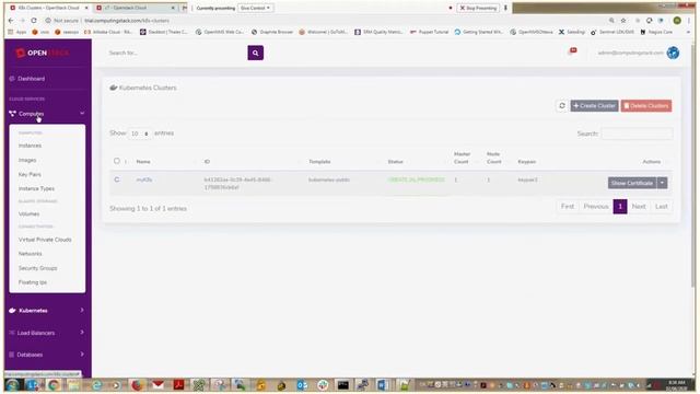 Managing kubernetes cluster over OpenStack magnum смотреть онлайн