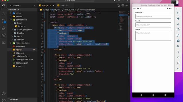 Tutorial React Native Dasar : 20. Text Input смотреть онлайн