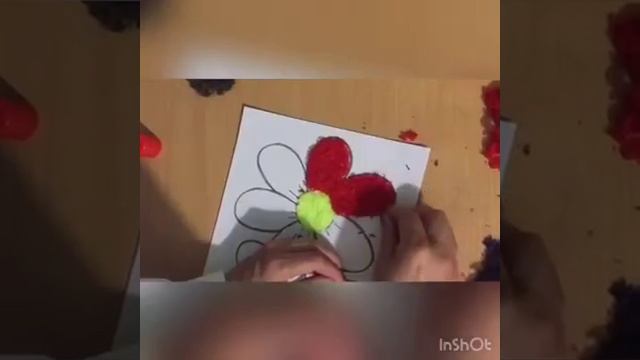 Аппликация в технике Рисуем нитками соц.педагог Кудряшова Ольга Николаевна смотреть онлайн