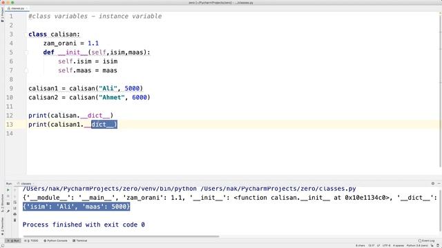 Sıfırdan Python Dersleri Ders 20: OOP Class Variables vs Instance Variables смотреть онлайн