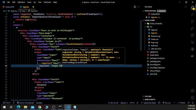React Login : Vite + TypeScript + Bulma css + React Hook Form смотреть онлайн