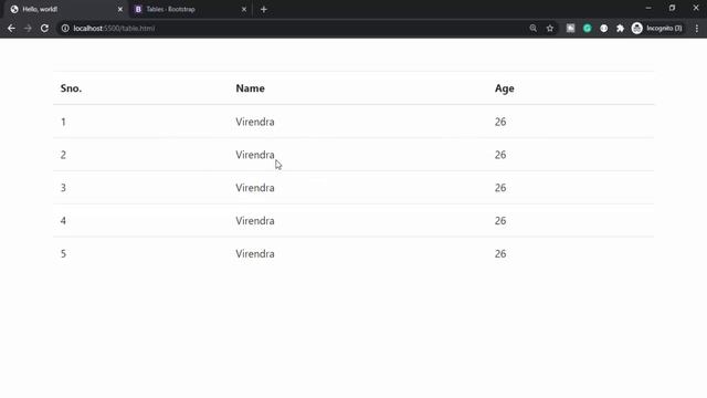 #20. Tables | Bootstrap | In Hindi смотреть онлайн