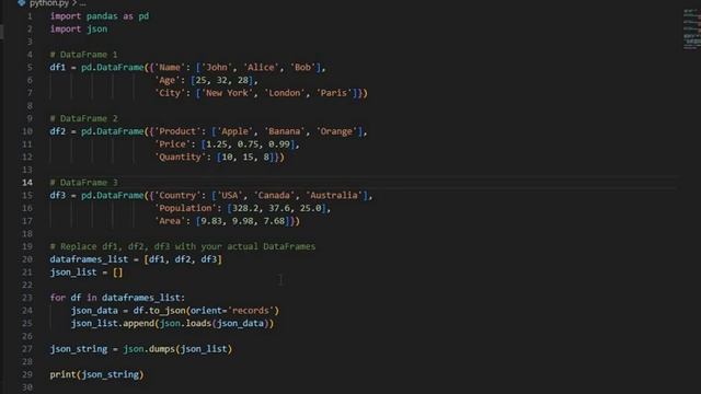 Convert Python List of Dataframes to JSON Format - Python Tutorial смотреть онлайн