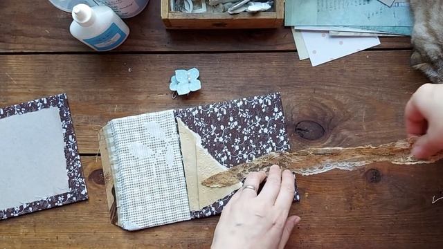 Декор обложки винтажного альбома/Скрапбукинг/Мастер класс смотреть онлайн