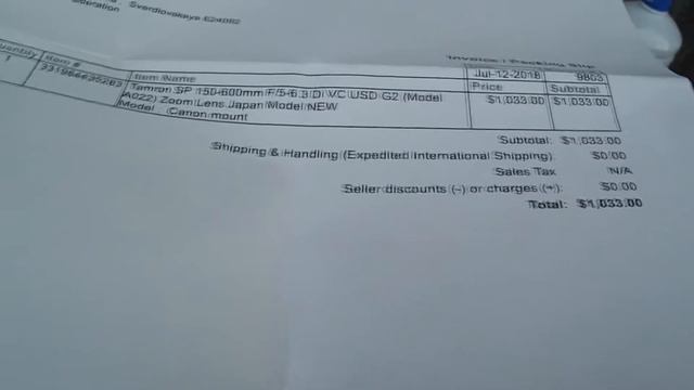 Распаковка объектива Tamron SP 150-600mm F/5-6.3 Di VC USD G2