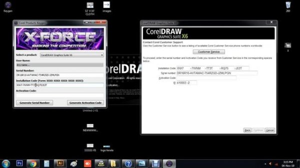 How to activate corel draw all versions. including x5,x6,x7 etc. after installation