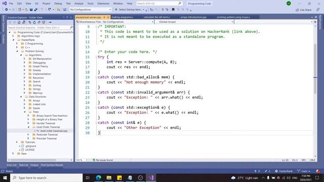 HackerRank Solution: Exceptional Server in C++ смотреть онлайн