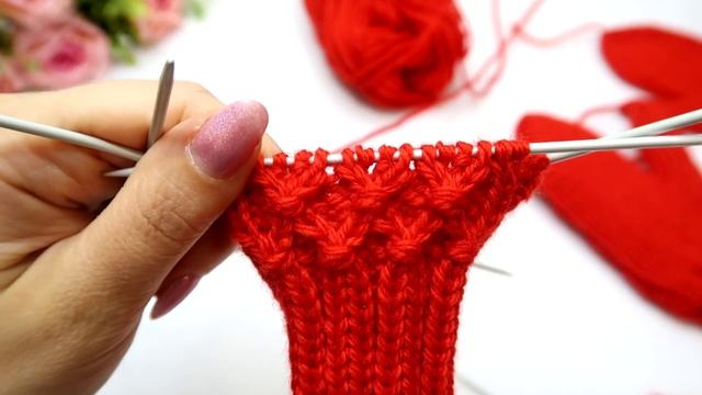 Детские варежки спицами Анатомический палец Мастер класс смотреть онлайн