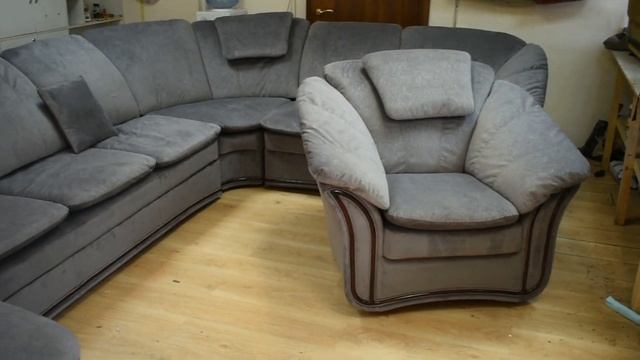 Перетяжка углового дивана част2 смотреть онлайн