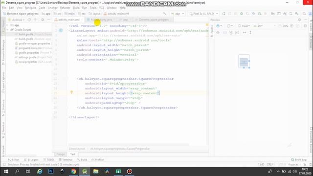 Android Studio Square Progress Bar смотреть онлайн