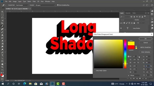 Long shadow photoshop l Photoshop Tamil смотреть онлайн