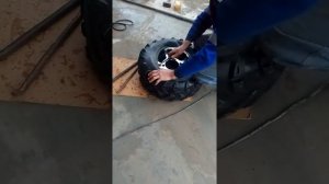 Замена резина на квадроцикла в домашних условиях