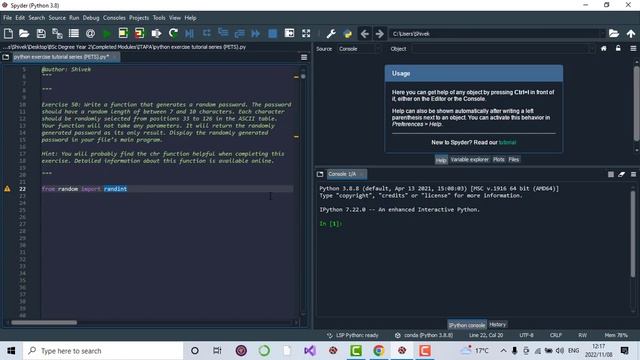 Python Exercise Tutorial Series | Exercise 50 смотреть онлайн