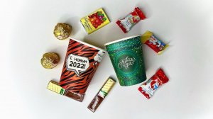 Взяла конфеты, стаканчики и сделала КЛАССНЫЕ мини букеты на Новый год за 10 минут.DIY. Мастер-класс.