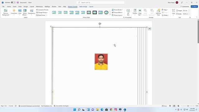 How to make a passport size photo in Microsoft word | Passport Size photo word में कैसे बनाये ? смотреть онлайн