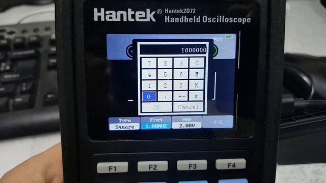 Прямоугольные сигналы на разных частотах. Осциллограф Hantek 2d72 смотреть онлайн