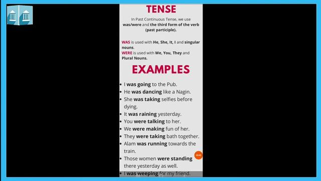 Grade - 4 & 5 : English Grammar : Past Continuous Tense смотреть онлайн