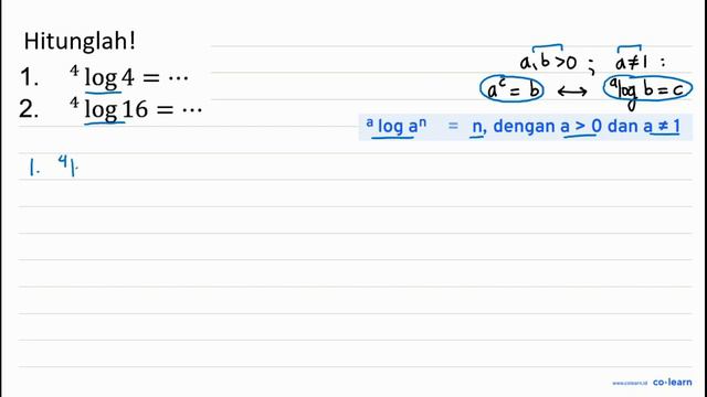 1. { )^(4) log 4=.. 2. { )^(4) log 16=.. смотреть онлайн