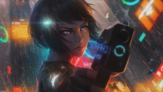 Cyberpunk Anime Girl With Gun Live Wallpaper смотреть онлайн