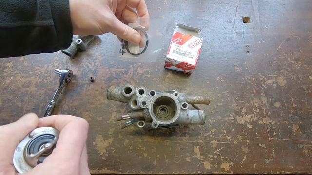 Toyota Starlet Glanza Thermostat replacement | Toyota Starlet 4efe turbo build. смотреть онлайн