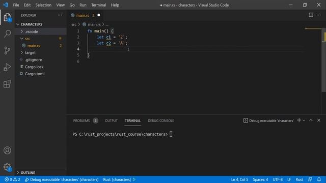 Character data type in Rust || char || Rust Programming смотреть онлайн