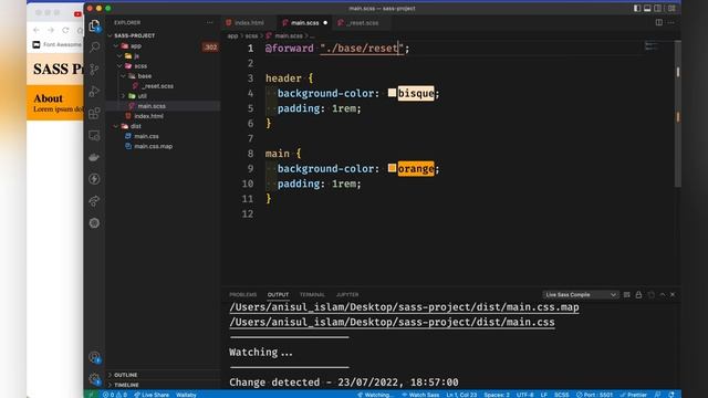 sass bangla tutorial 3 : partials and sass settings смотреть онлайн