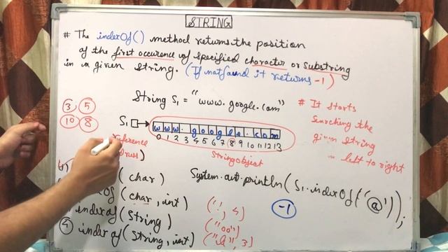 indexOf( ) method in string | java | ICSE X | class 10 | Semester 2 | computer applications смотреть онлайн
