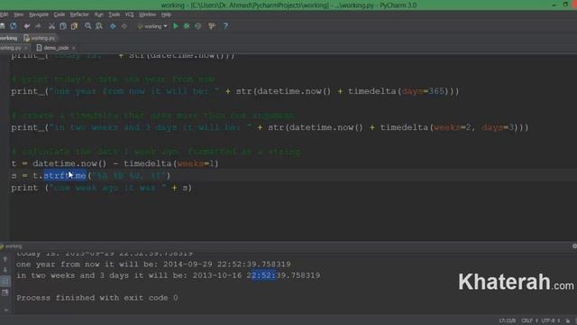 16-03 timedelta class العمليات الحسابيه على التواريخ смотреть онлайн