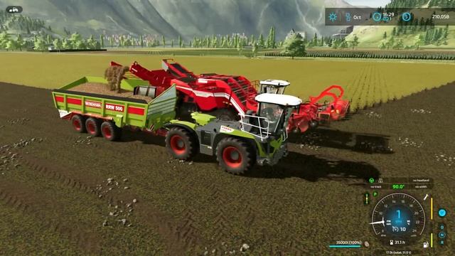 Harvesting potatoes with GRIMME VENTOR 4150 | Erlengrat Farm | Farming simulator 22 | Timelapse #11 смотреть онлайн