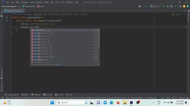 Java seperate the individual characters from string.#seperateindividual character.#java #strings смотреть онлайн