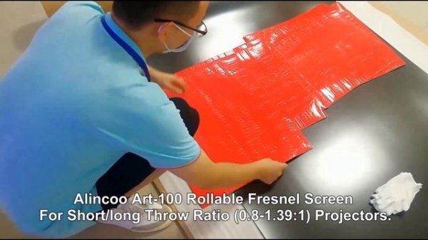 The UNIQUE fresnel ALR projector screen Art-100, how to install a projector screen in 5 minutes?