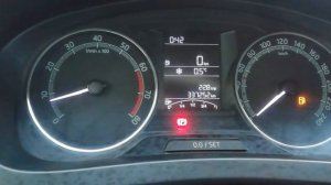 Выставление / установка времени на приборной панеле Шкода Рапид (skoda rapid).