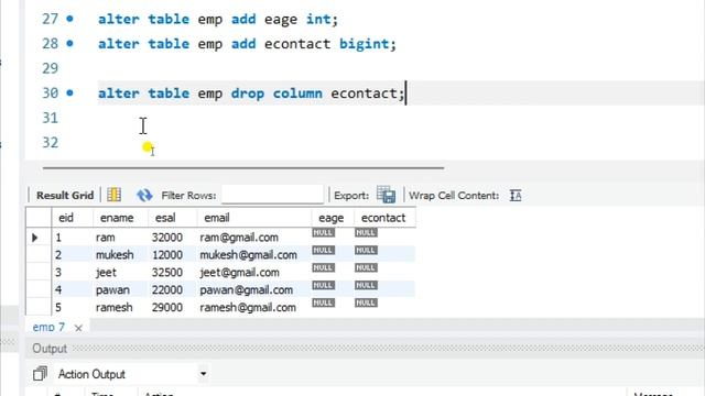 MySQL Alter Statement - ADD/Remove/Modify Column In MySQL - MySQL Tutorial In Hindi - Part #10 смотреть онлайн