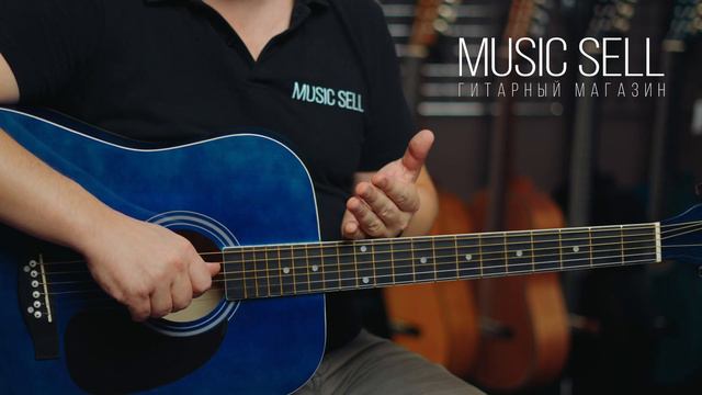 АКУСТИЧЕСКАЯ ГИТАРА ACOUSTIC GUITAR COLOMBO DREAD BLUE смотреть онлайн