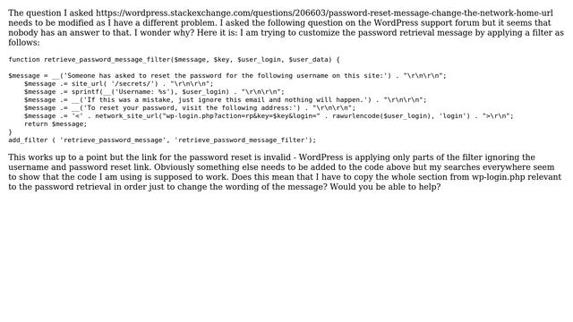Wordpress: Customize retrieve password message смотреть онлайн