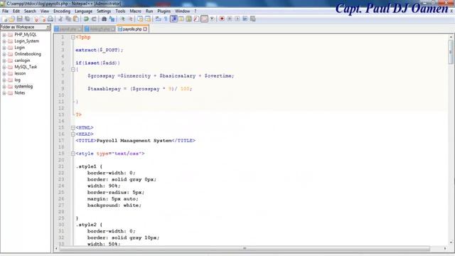 How to Create a Payroll Management System using PHP, CSS and HTML смотреть онлайн