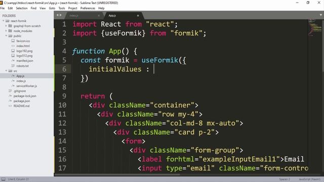 Building forms with react and formik -1- (introduction) смотреть онлайн